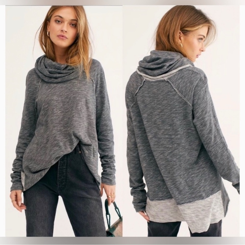 Free People Beach Cotton Cocoon Cowl Pullover